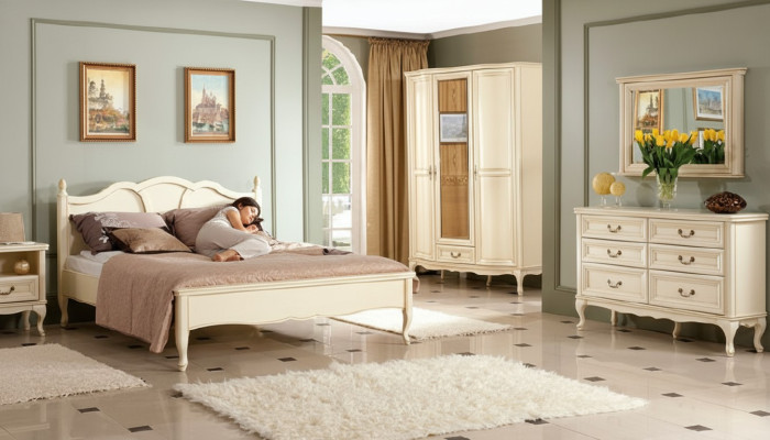 Set da camera da letto Letto Comò Armadio Comodino Mobili italiani Nuovi