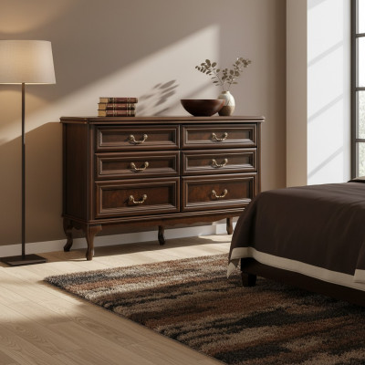 Cassettiera classica stile antico in legno, credenza tipo sideboard Italia
