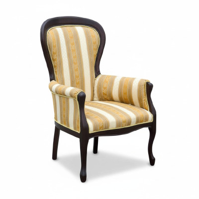 Classico sedie imbottite in tessuto di stoffa in pelle poltrona sedia reale - Modello W1
