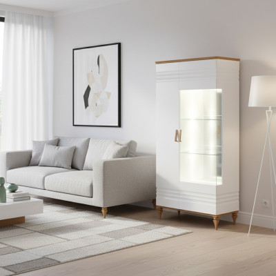 Vetrina classica Comodini Vetrine Armadio con vetrina Armadio Vetrina in vetro TO-W2