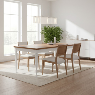 Grande tavolo da pranzo in legno allungabile Tavolo da conferenza 220cm Modello TO-S1