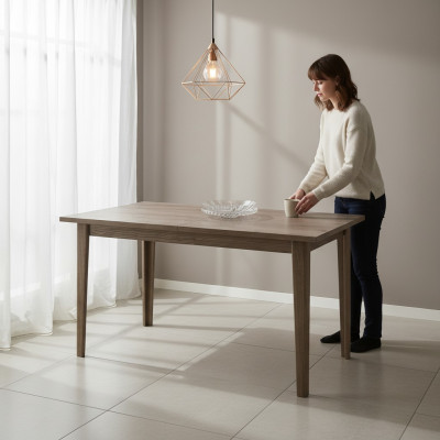 Grande tavolo Tavolo da pranzo Tavolo in legno Tavolo da conferenza 150 x 90cm Estendibile fino a 200cm CM-S2
