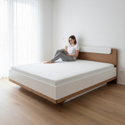 Letto classico Letti Letto matrimoniale Letto matrimoniale Letto in legno Rustico - Modello CM-B1