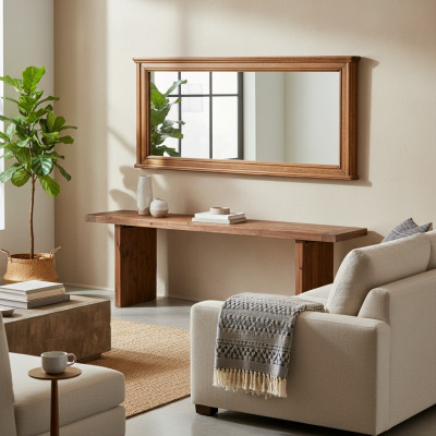 SPECCHIO DA PARETE CON CORNICE IN LEGNO SPECCHIO CON CORNICE RETTANGOLARE SPECCHIO DESIGNER Prato PR-L1 Specchio da parete con cornice in legno Specchio con cornice rettangolare Specchio designer Prato PR-L1