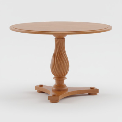 Tavolo rotondo classico massiccio rustico da pranzo Modello ZB-4