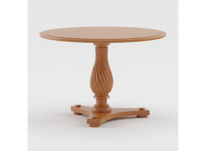 Tavolo rotondo classico massiccio rustico da pranzo Modello ZB-4