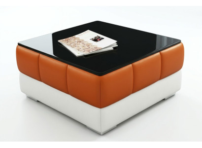 Tavolino in pelle imbottita di design Tavolino in vetro tavoli in vetro #SBA1A