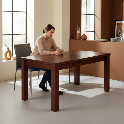 Tavolo Tavolo da pranzo Tavolo in legno XXL Tavolo da conferenza 80x140cm Espandibile 140x180cm