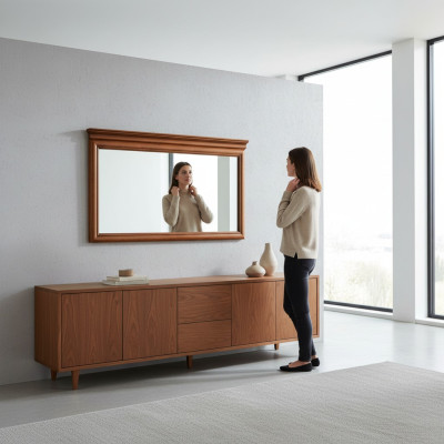 Cornice in legno specchio grande classico specchio da parete designer - Modello Z-L2