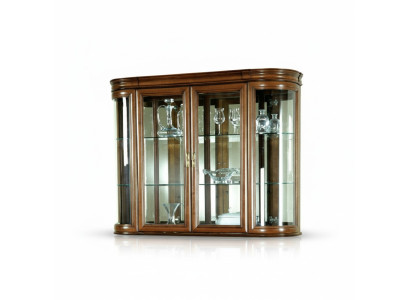 Mobiletto sospeso in vero legno Vetrina Vetrina da parete Specchio classico da designer - Z-W3