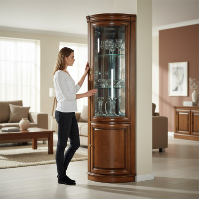Vetrina classica Armadio vetrina rustico Armadio Vetrina Vetrine Z-WN