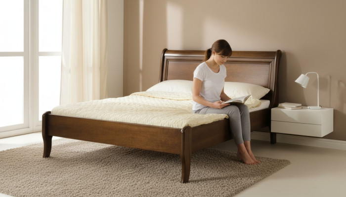 Letto classico Letti Letto matrimoniale Letto matrimoniale Letto in legno Letto di campagna - Modello N-Bett P