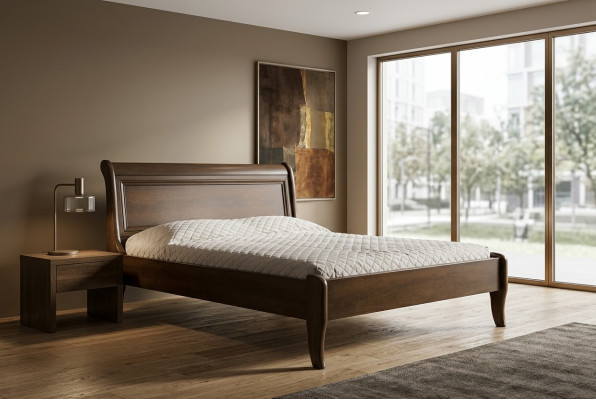 Letto classico Letti Letto matrimoniale Letto matrimoniale Letto in legno Letto di campagna - Modello N-Bett P
