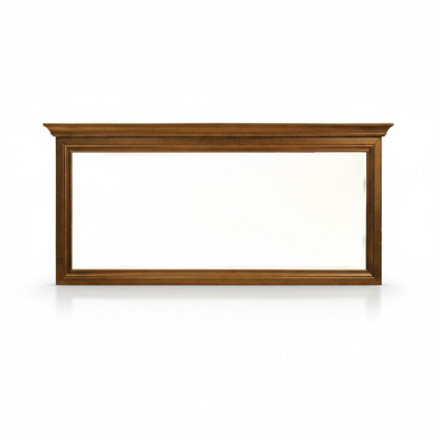 Classico grande specchio da parete con cornice in legno vero. Specchio appeso modello N-L1