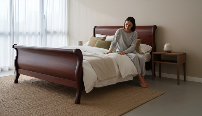 Legno massiccio reale Letto in stile coloniale 160/180x200cm Letto matrimoniale Nuovo Matrimonio OB.