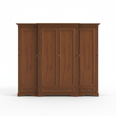Mobili classici Armadio Armadio a parete armadietto Armadio abiti massiccio Stile coloniale O4D