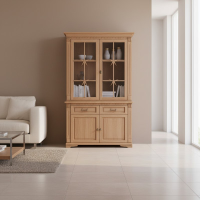 Vetrina classica Armadio vetrina Vetrine Armadio in vetro Armadio coloniale Nuovo OK2