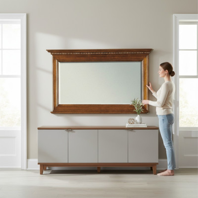 Specchio da parete classico con cornice in legno stile antico Specchio nuovo Mobili italiani