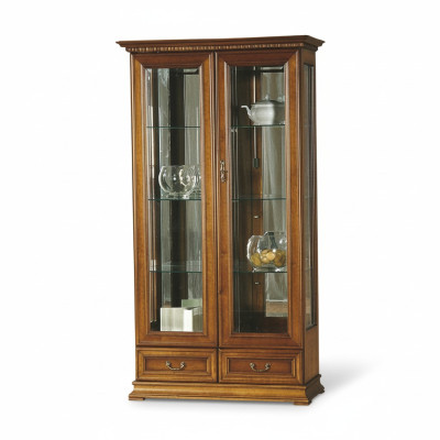 Vetrina classica Armadio in vetro Armadio Massiccio Vetrinetta Vetrine Nuovo R-W3