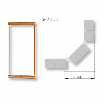 Classico set di copertura a corona per sistema di armadio per libreria SE-LN-S1010.