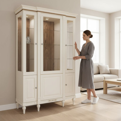 Vetrina classica Comodini Vetrine Vetrina Armadietto Libreria Cabinet.