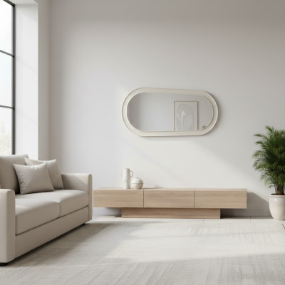 Specchio con cornice in legno Grande specchio da parete Specchio design classico Firenze FL-L1