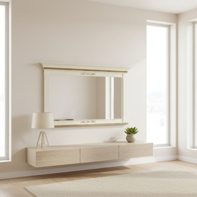 Cornice in legno di specchio Grande specchio da parete Specchio design classico - Modello FL-L2