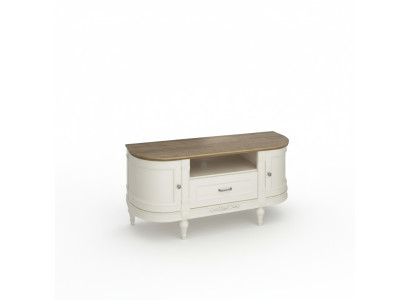 Elegante mobile TV bianco in legno naturale: funzionalità e stile per il tuo interno.