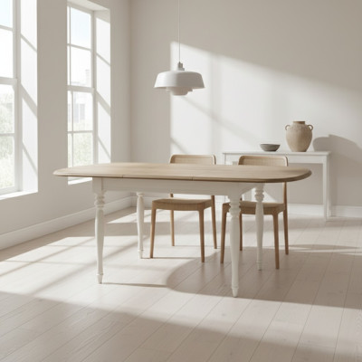 Grande tavolo Tavolo da pranzo Tavolo in legno Tavolo da conferenza Estensibile 190 cm Modello FL-S2