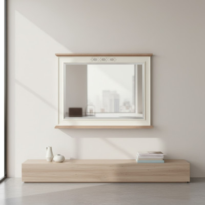 Cornice in legno grande specchio da parete Specchio design classico Modello FL-L3