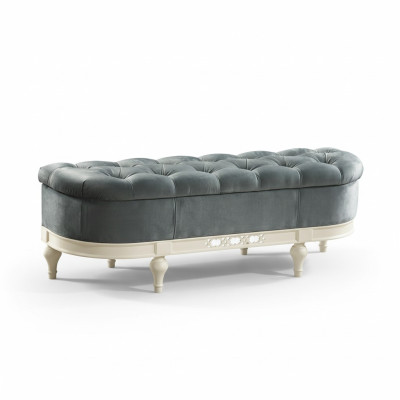 SGABELLO CLASSICO RETRÒ RUSTICO POGGIPIEDI POUF PANCHINA PANCA - FL-P1A