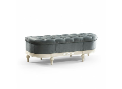 SGABELLO CLASSICO RETRÒ RUSTICO POGGIPIEDI POUF PANCHINA PANCA - FL-P1A