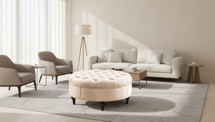 Sgabello classico Retro Rustico Pouf Ottomana Panca Banca FL-P2A