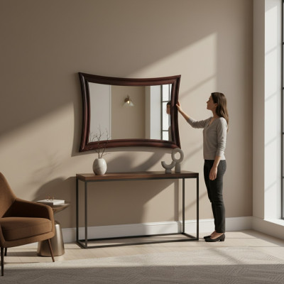 Specchio con cornice in legno Grande specchio da parete Specchio design classico -Modello MI-B NUOVO