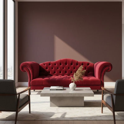 Divano Chesterfield a 3 posti, imbottito, design, divani, set di divani SL Sofa 37.