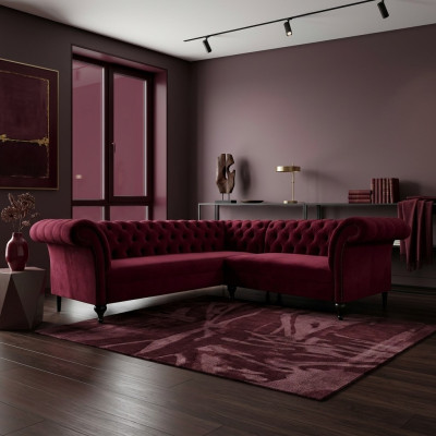 Chesterfield Divano ad angolo Divano ad angolo Divano design Divano Velluto Divano in pelle SLIII Divano №82