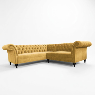 Chesterfield divano ad angolo, divano ad angolo, divano design, divano velluto in pelle.