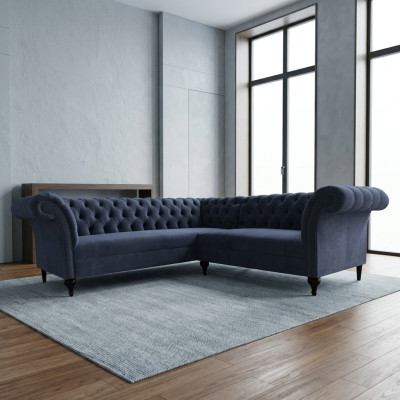 Chesterfield divano ad angolo divano angolare divano design velluto divano in pelle SLIII divano №98