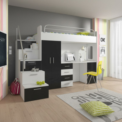 Letto a castello a due piani Letto a castello Letto matrimoniale Letto per adolescenti Letti con armadio Tavolo Nuovo!