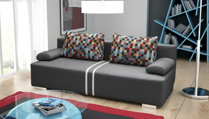 Divano letto a 3 posti con funzione letto, contenitore e divano letto a ribalta - Divano design