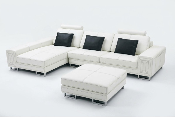 Divano ad angolo Divano Divano Divano in pelle con scaffale Sedile Set di divani Angolo GenovaS