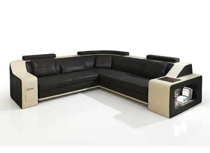 Vivere con stile - Divano in ecopelle a forma di L per il massimo comfort.