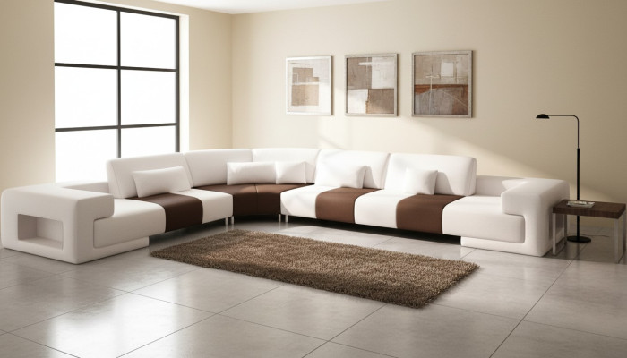 Design elegante e massimo comfort con il nostro grande divano ad angolo a L