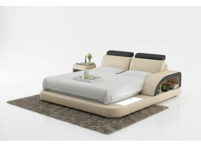 Lusso Letto Illuminazione Letto in Pelle Letti Divano Grande Matrimoniale Imbottito 140/160/180 cm