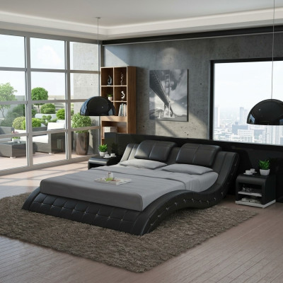 Lusso design letto in pelle Letti imbottiti matrimoniali 140/160/180 LB8824B