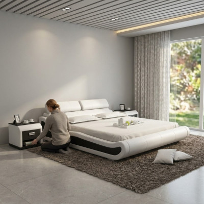 Lusso Letto in Pelle Design Letti Imbottiti Matrimoniali Moderni Matrimoniali 140/160/180 cm