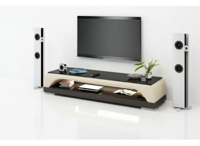 Mobile TV in pelle vetrina vetro tavolo mobiletto TV tavolo designer decorativo