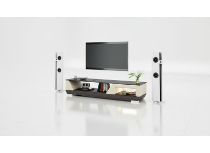 Mobile TV in pelle vetro decorativo tavolo armadietto televisivo tavolo di designer