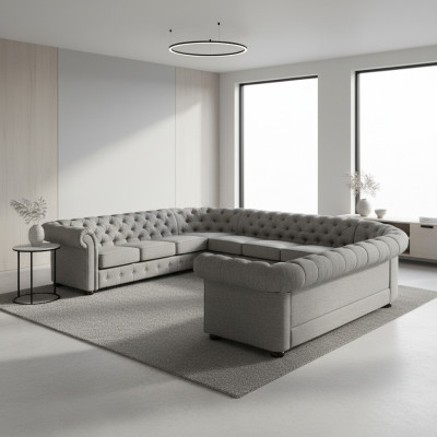 Divano Chesterfield Divano divano divano Poltrona angolare a forma di U
