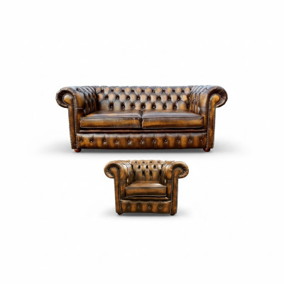 Chesterfield decor divano divano imbottito in pelle tessuto divano 2 + 1 imbottiture